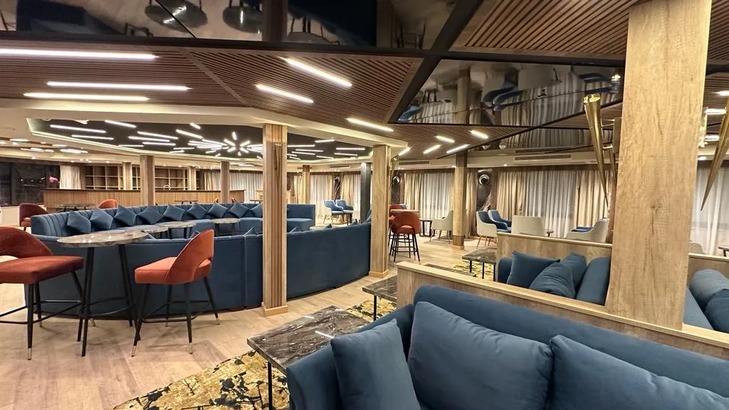 Lounge aboard the Royal Elite Nile cruise